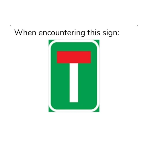 Dead end road sign